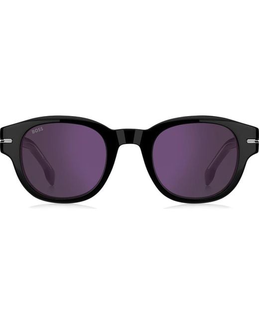 Boss Purple 48Mm Gradient Small Rectangular Sunglasses for men