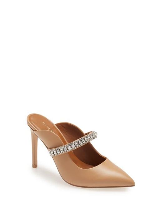 Kurt Geiger Brown Duke Crystal Strap Pointed Toe Mule