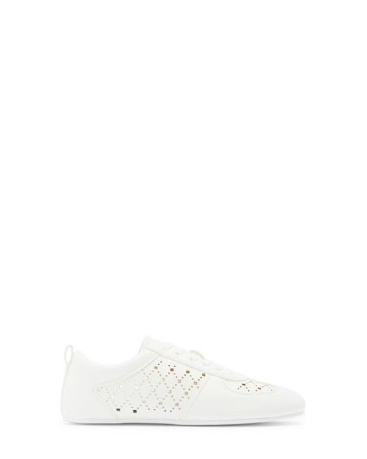Splendid White Julian Laser-Cut Sneaker