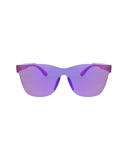 Roxy Purple 146Mm Rimless Shield Sunglasses for men