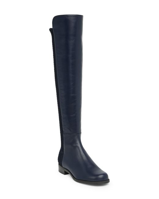 Stuart Weitzman 5050 Over The Knee Boot In Nice Blue At Nordstrom