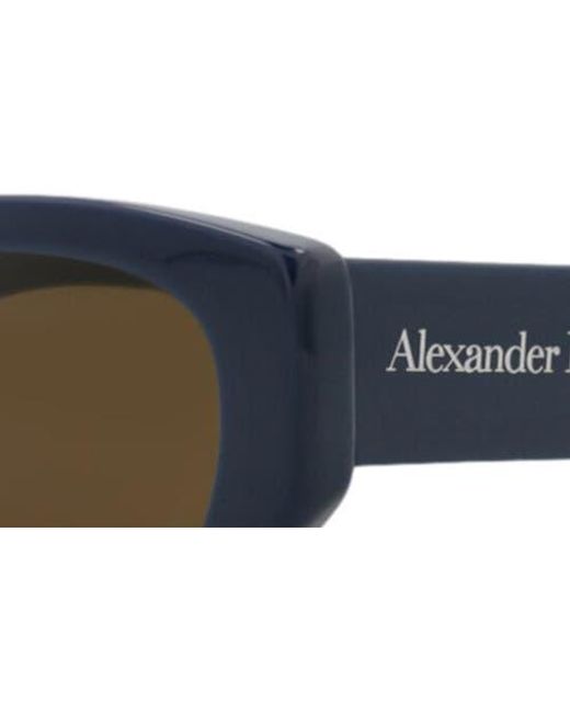 McQueen Blue 54Mm Square Sunglasses