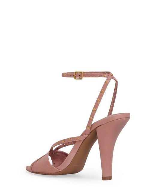 Rebecca Minkoff Pink Studded Ankle Strap Sandal