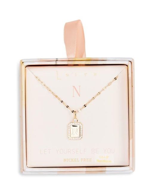Leith Blue Initial Pendant Necklace