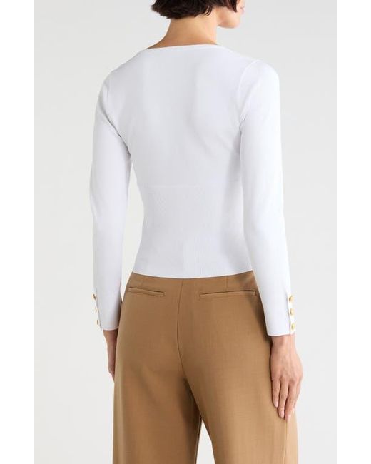 L'Agence White Lanetta Rib Top
