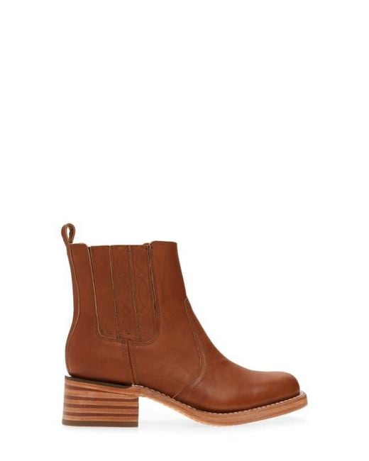 Frye Brown Campus Platform Chelsea Boot