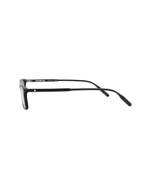 Montblanc Brown 54Mm Rectangular Optical Glasses for men