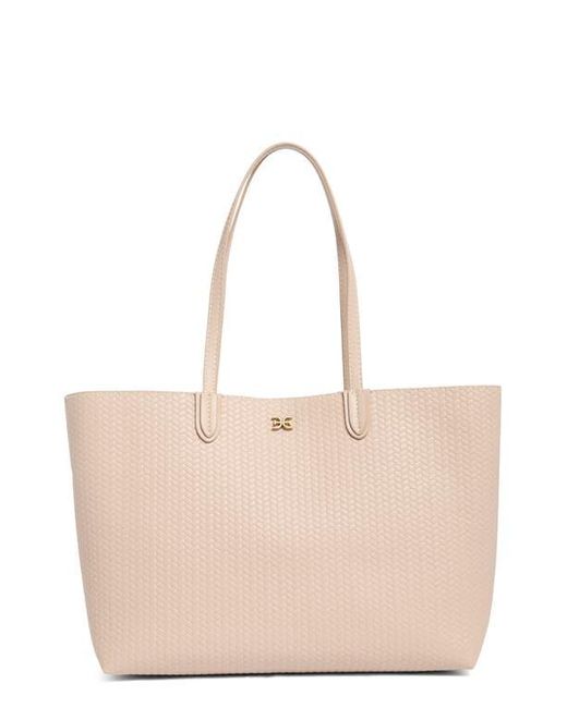 Sam Edelman Natural Eva Large Woven Tote Bag & Pouch