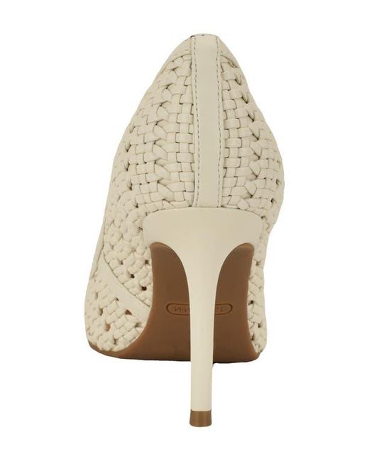 Nine West White Elbeew Pointed Toe Pump