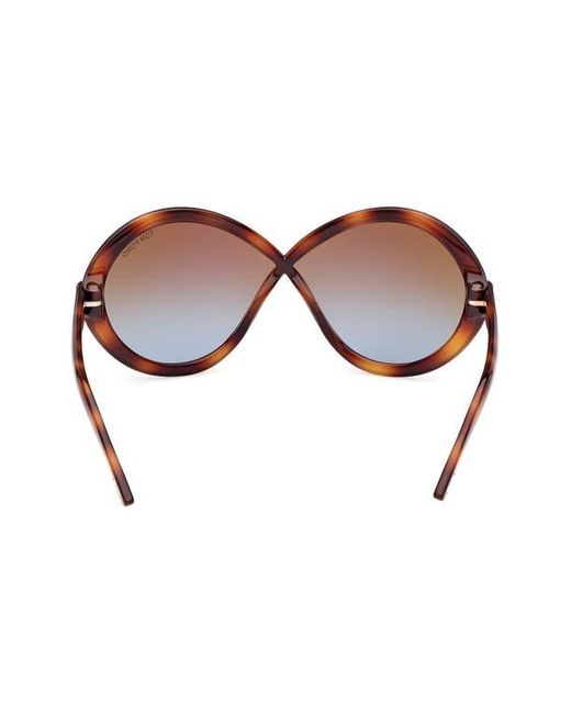 Tom Ford Brown 68Mm Gradient Butterfly Sunglasses