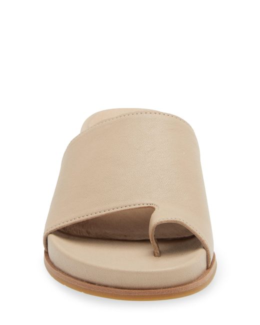 Eileen Fisher Natural Digit Tumbled Leather Slide Sandal