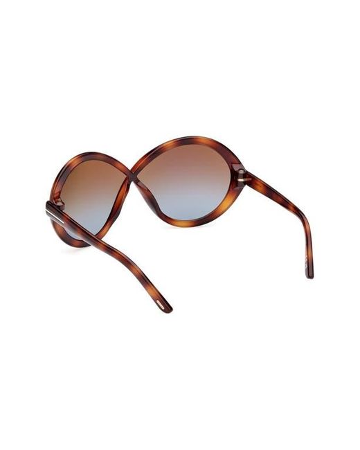 Tom Ford Brown 68Mm Gradient Butterfly Sunglasses