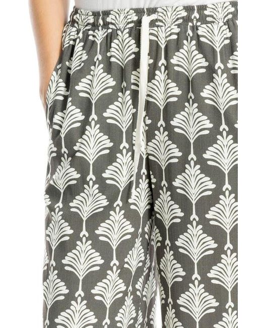 Max Studio Multicolor Drawstring Wide Leg Pants