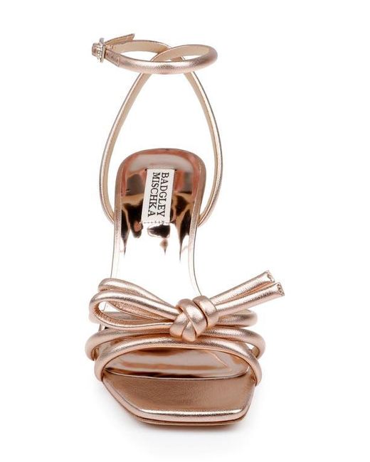 Badgley Mischka Pink Luciana Ankle Strap Wedge Sandal