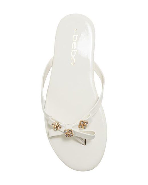 Bebe White Sandal