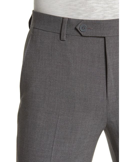 Calvin Klein Gray Grey Sharkskin Skinny Tapered Trousers for men