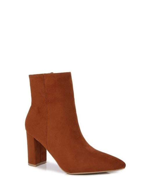 BERNESS Brown Sara Block Heel Bootie