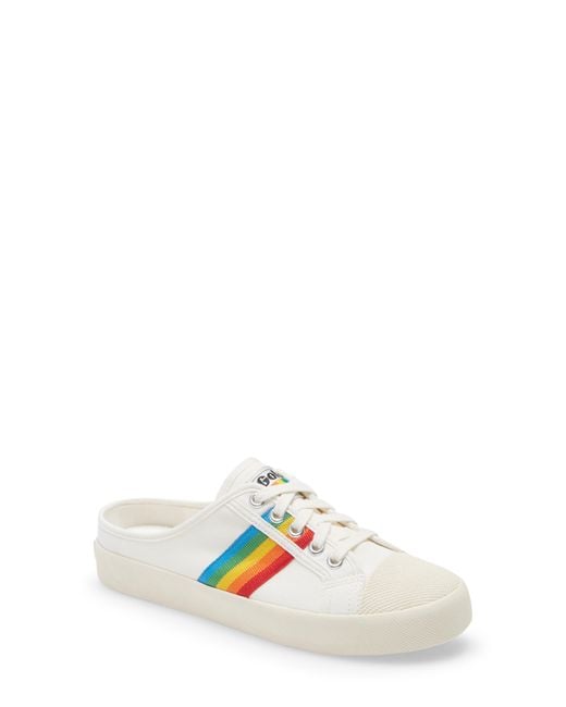 Gola White Coaster Rainbow Sneaker Mule