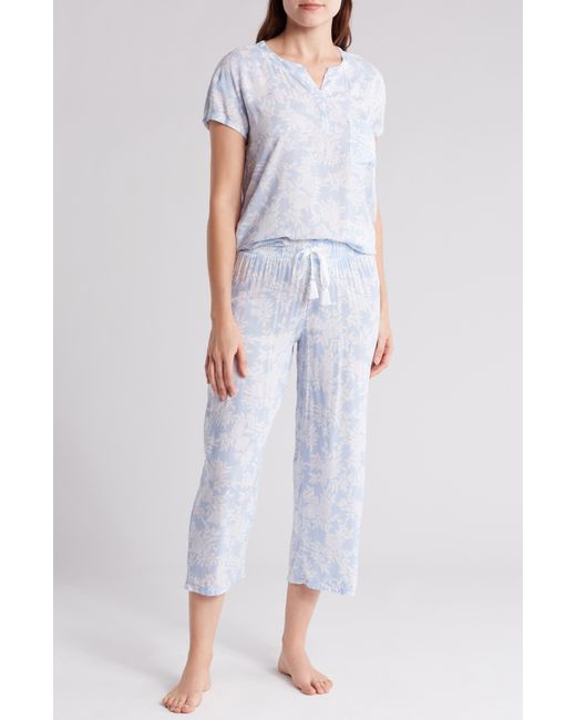 Anne Klein White Short Sleeve & Pants Pajamas