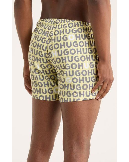 Boss Multicolor Tortuga Abstract Logo Swim Trunks for men