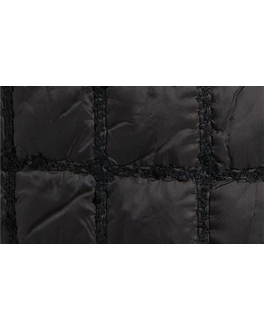 Cece Black Boucle Quilted Longline Jacket