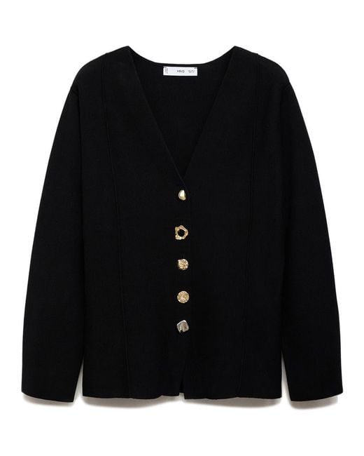 Mango Black Dali Knit Jacket
