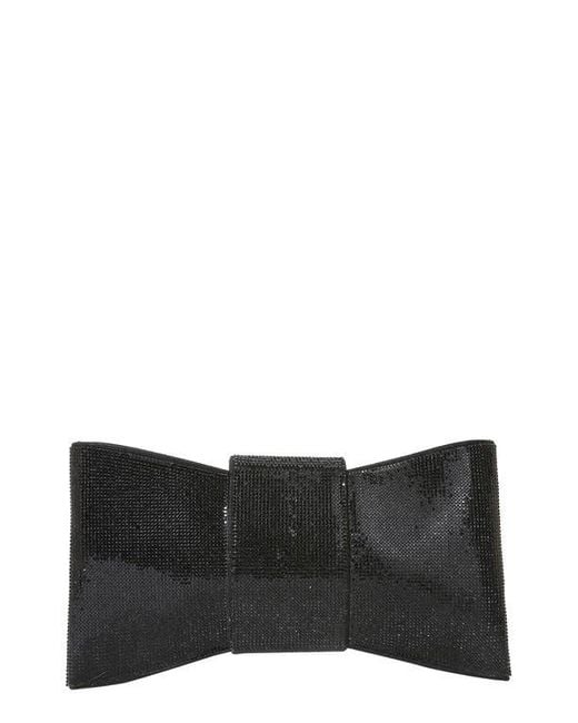 BERNESS Black Rhinestone Bow Clutch