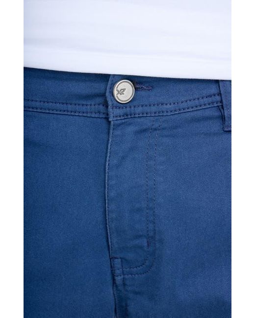 Xray Jeans Blue Stretch Cotton Polyester Commuter Chino Pants for men