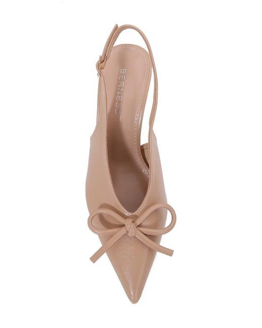 BERNESS Pink Edda Pointed Toe Slingback Pump