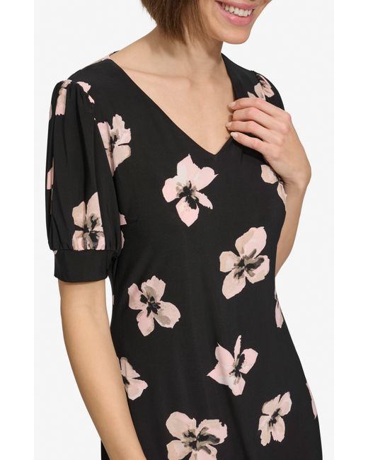 Tommy Hilfiger Black Floral Jersey Dress