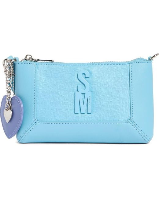 Steve Madden Blue Zip Pouch Wristlet