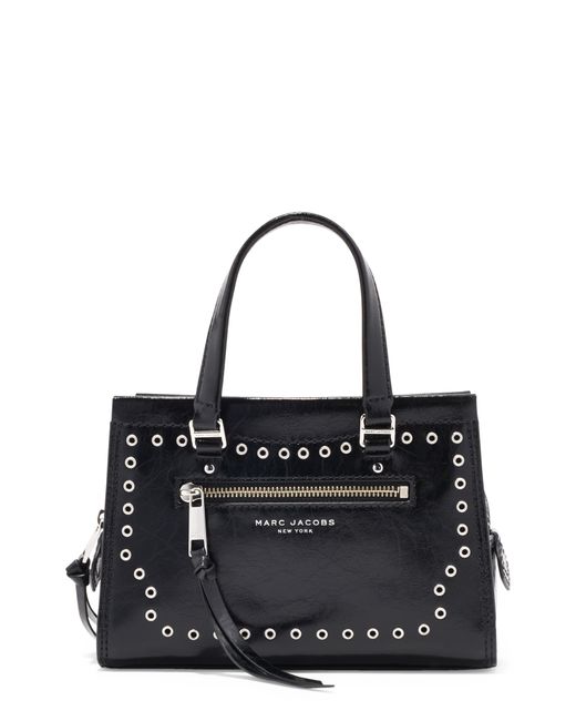 Marc Jacobs Black Mini Leather Cruiser Top Handle Bag