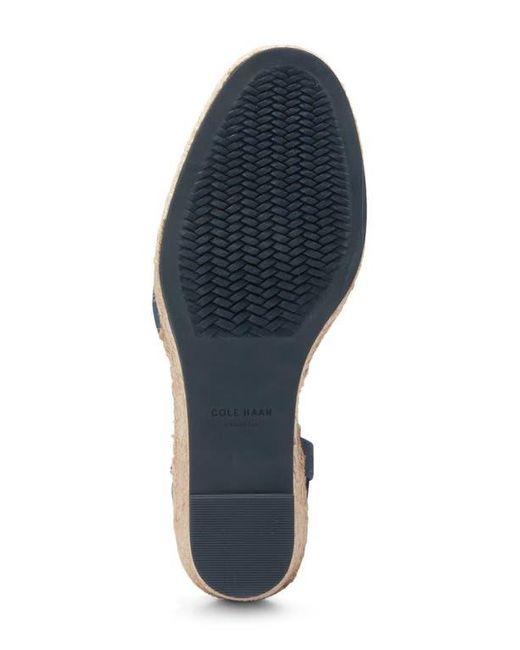 Cole Haan Blue Cloudfeel Platform Wedge Espadrille