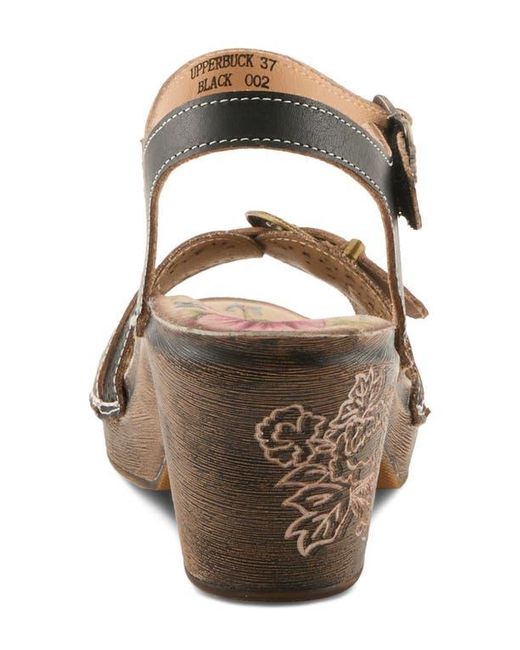 Spring Step Multicolor Upperbuck Ankle Strap Platform Sandal