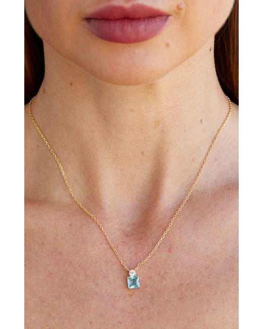 SAVVY CIE JEWELS Metallic Cubic Zirconia Birthstone Pendant Necklace