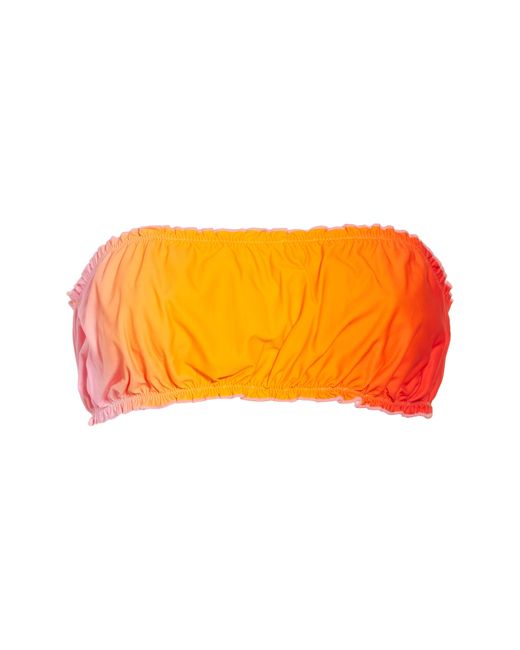 WeWoreWhat Orange Scrunchie Bandeau Bikini Top