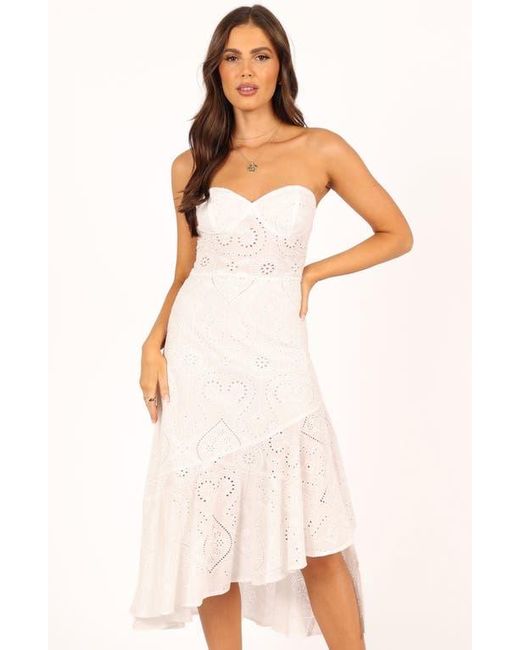 Petal & Pup Natural Melanie Strapless Midi Sundress
