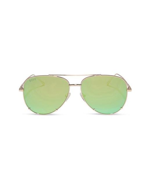 DIFF Green Scarlett Aviator Sunglasses