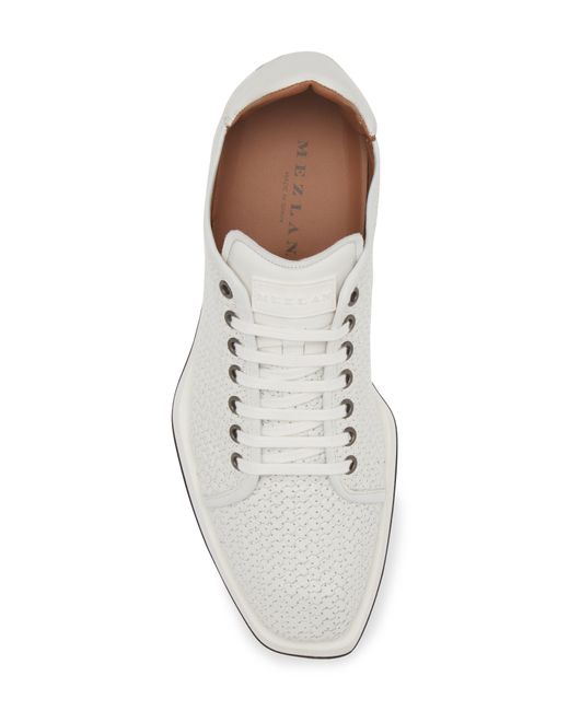 Mezlan White Weave Sneaker for men