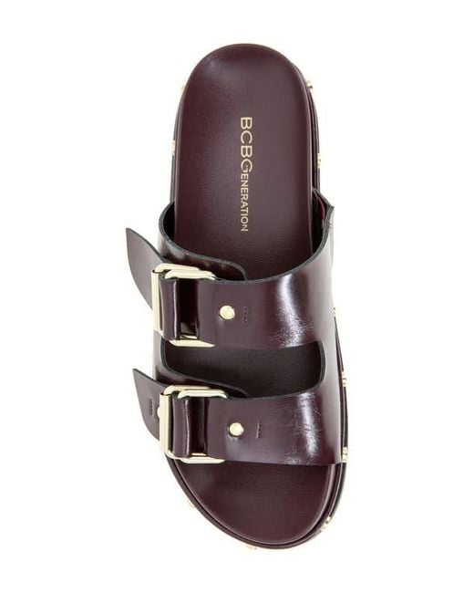 BCBGeneration Red Bamba Slide Sandal
