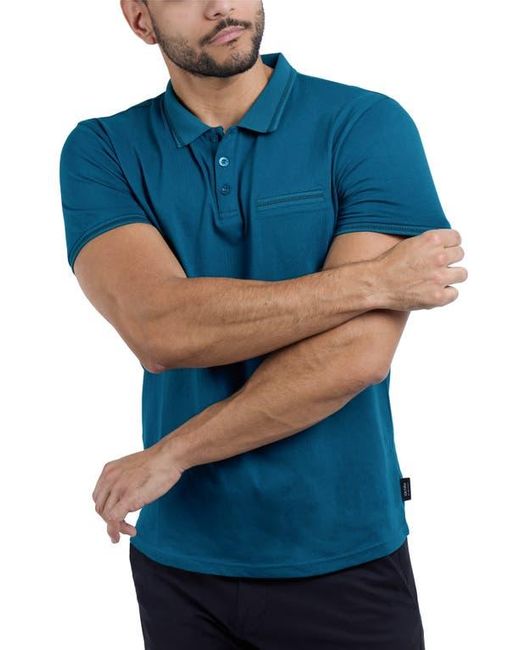 Xray Jeans Blue Jacquard Polo for men