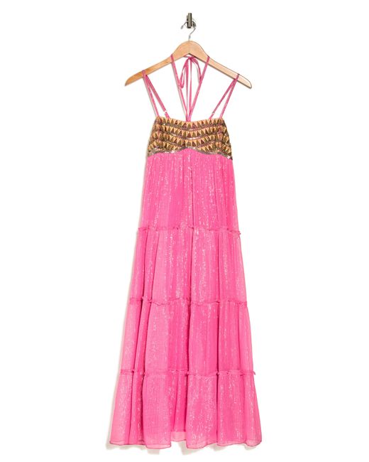 Raga Pink Zella Empire Maxi Dress