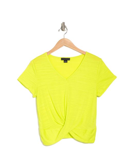Sanctuary Yellow Front Twist T-shirt