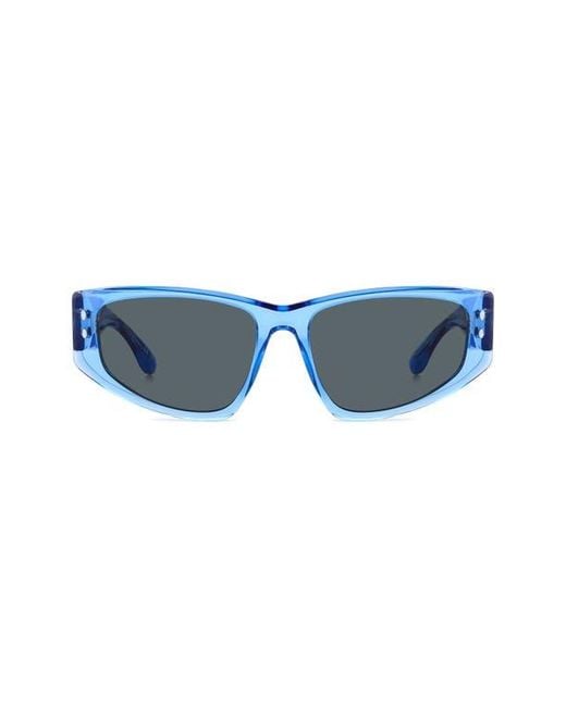 Isabel Marant Blue 57Mm Rectangle Sunglasses