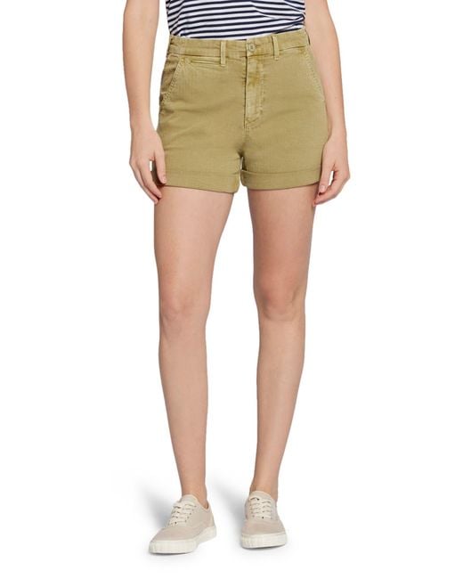 Current/Elliott Green The Vacay Stretch Cotton Shorts