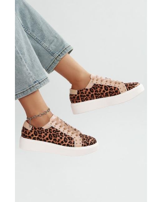 Rag & Co Brown Flippin' Studded Platform Sneaker