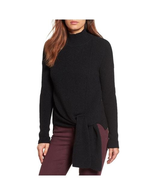 Halogen® Black Tie Hem Sweater