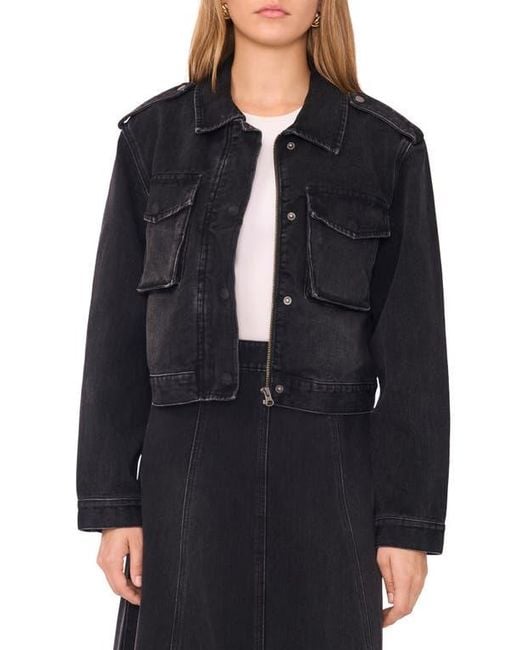1.STATE Black Denim Jacket