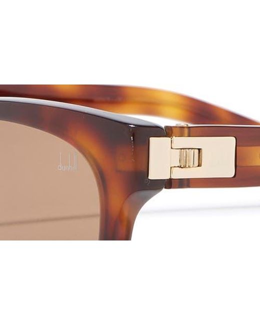 Dunhill Brown 53Mm Rectangular Sunglasses for men