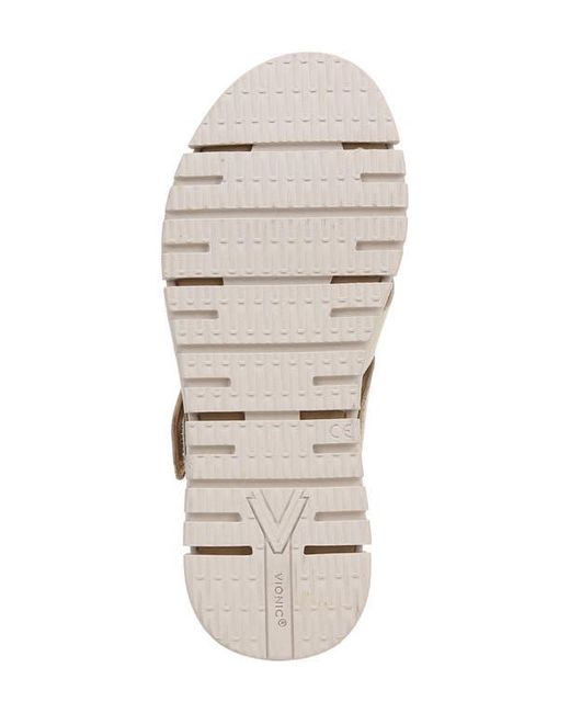 Vionic Brown Uptown Sunset Platform Wedge Slide Sandal
